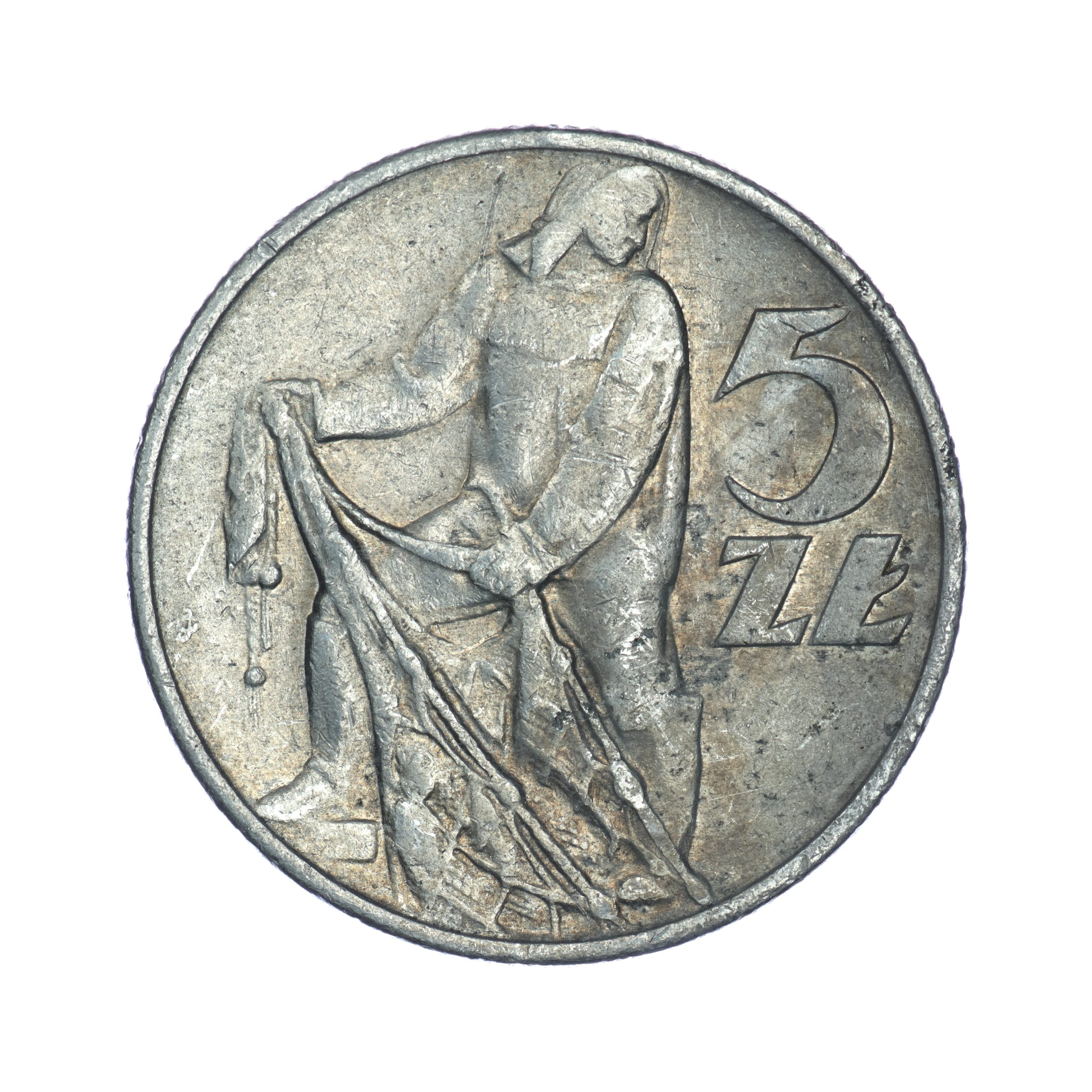 5 złotych 1958 Rybak - porównanie wąskiej i szerokiej ósemki w dacie